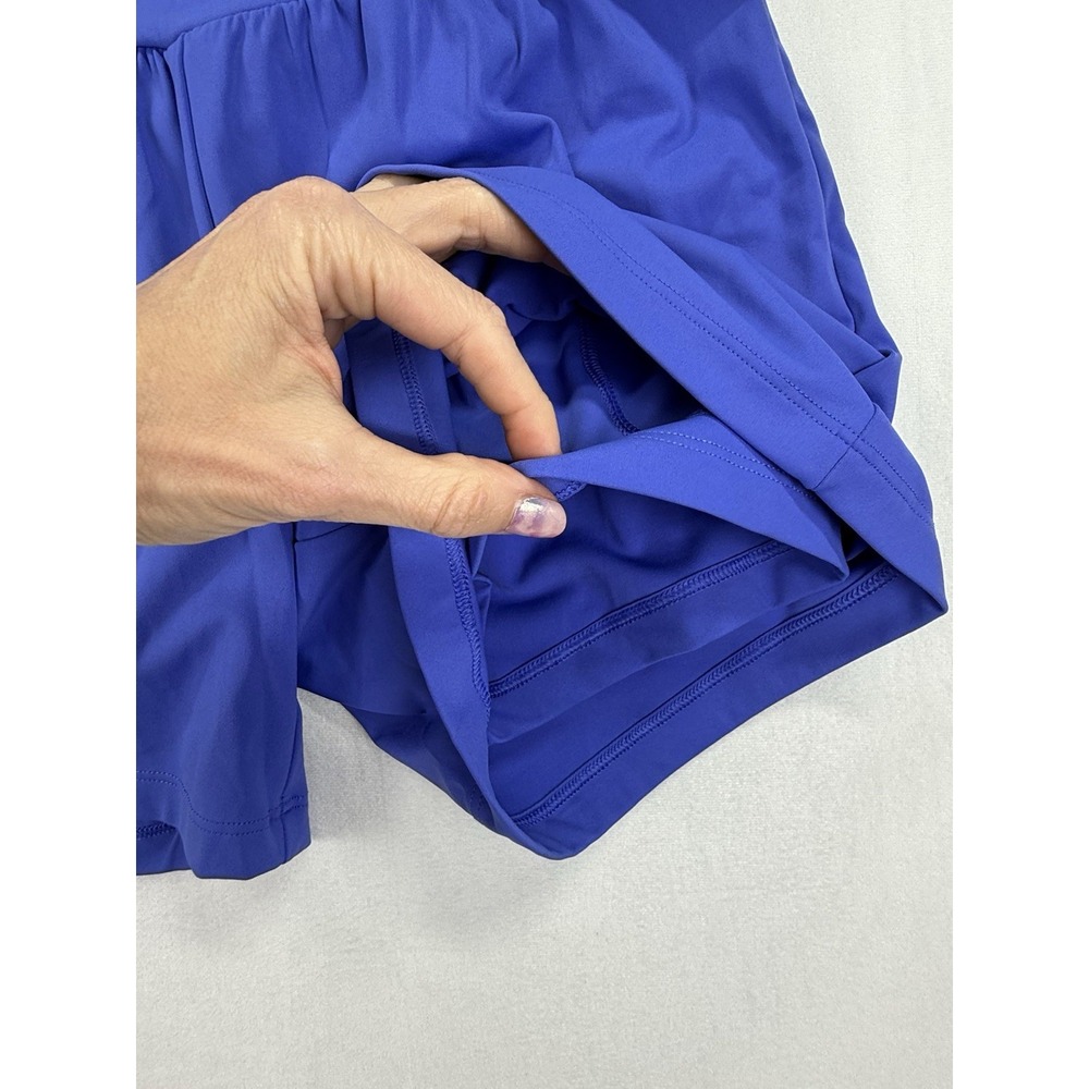 HALARA Womens Softlyzero™ Airy Super High Waisted 2-in-1 Yoga Shorts Small Blue - Picture 4 of 8